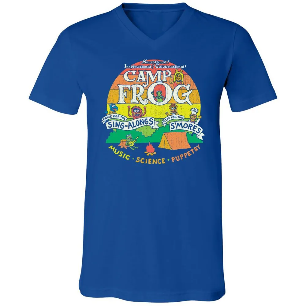 Unisex V-Neck T-Shirt - VRPUWMZB - True Royal - 4