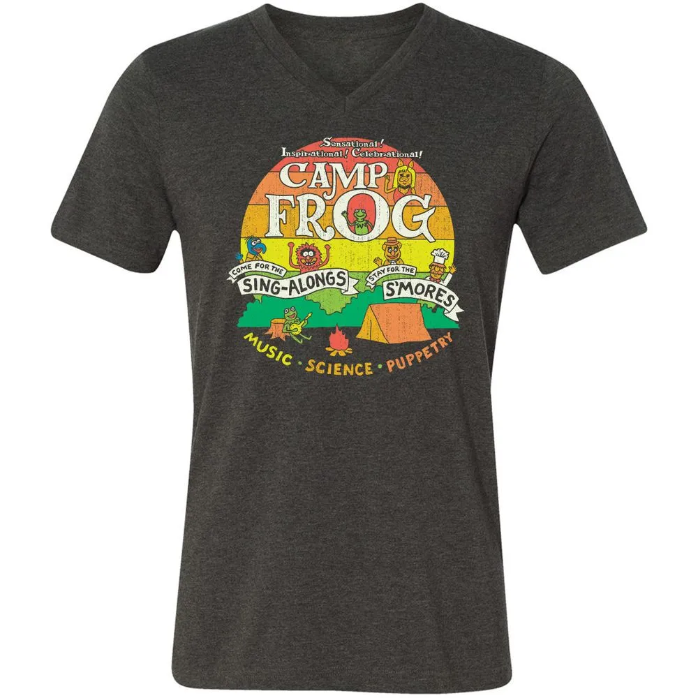 Unisex V-Neck T-Shirt - VRPUWMZB - Dark Grey Heather - 8