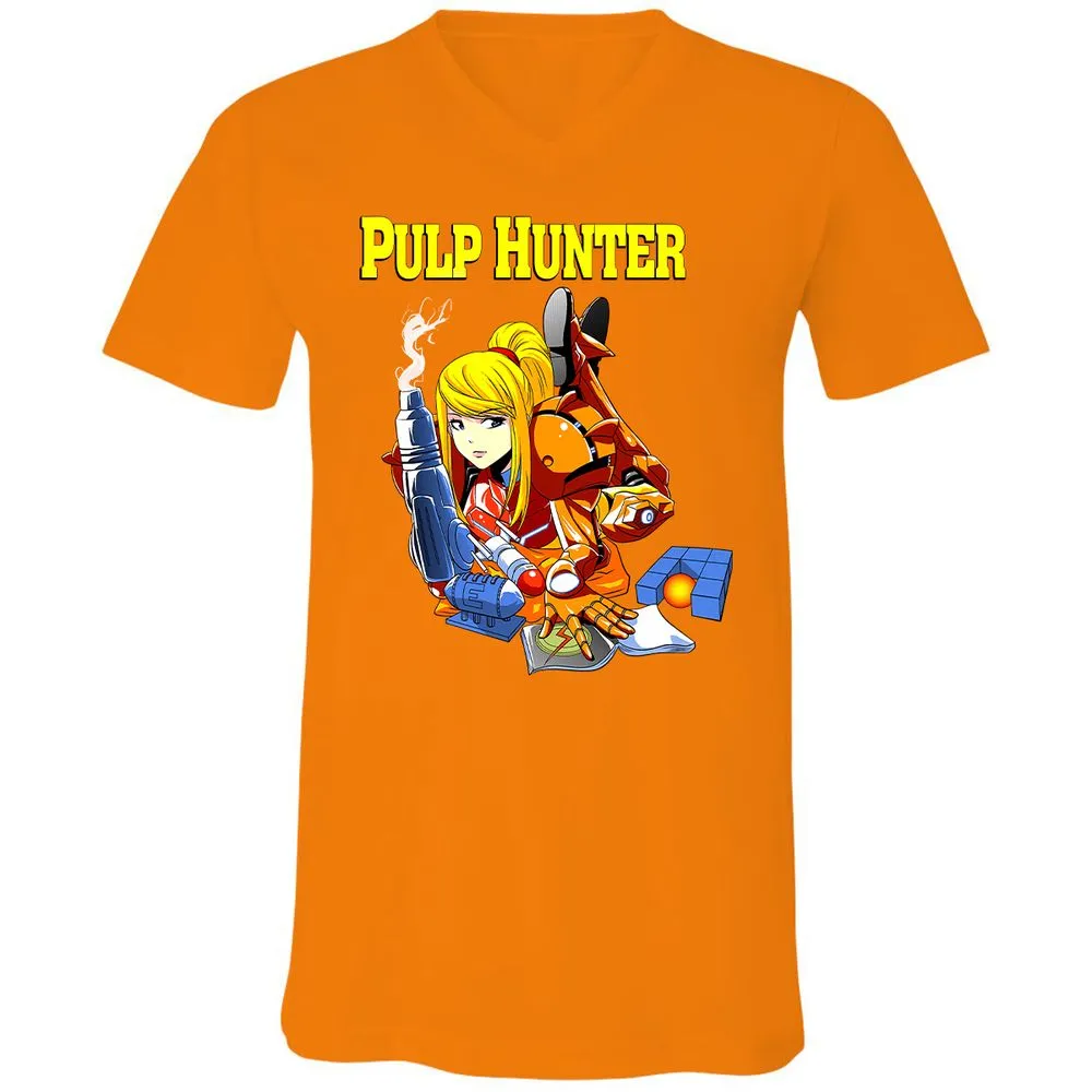 Unisex V-Neck T-Shirt - 8VS5FYD5 - Orange - 11