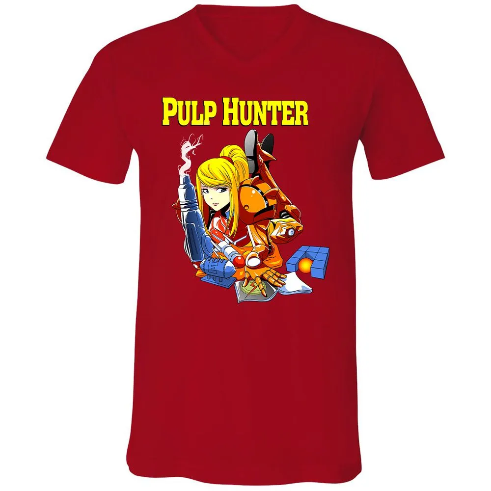 Unisex V-Neck T-Shirt - 8VS5FYD5 - Red - 3