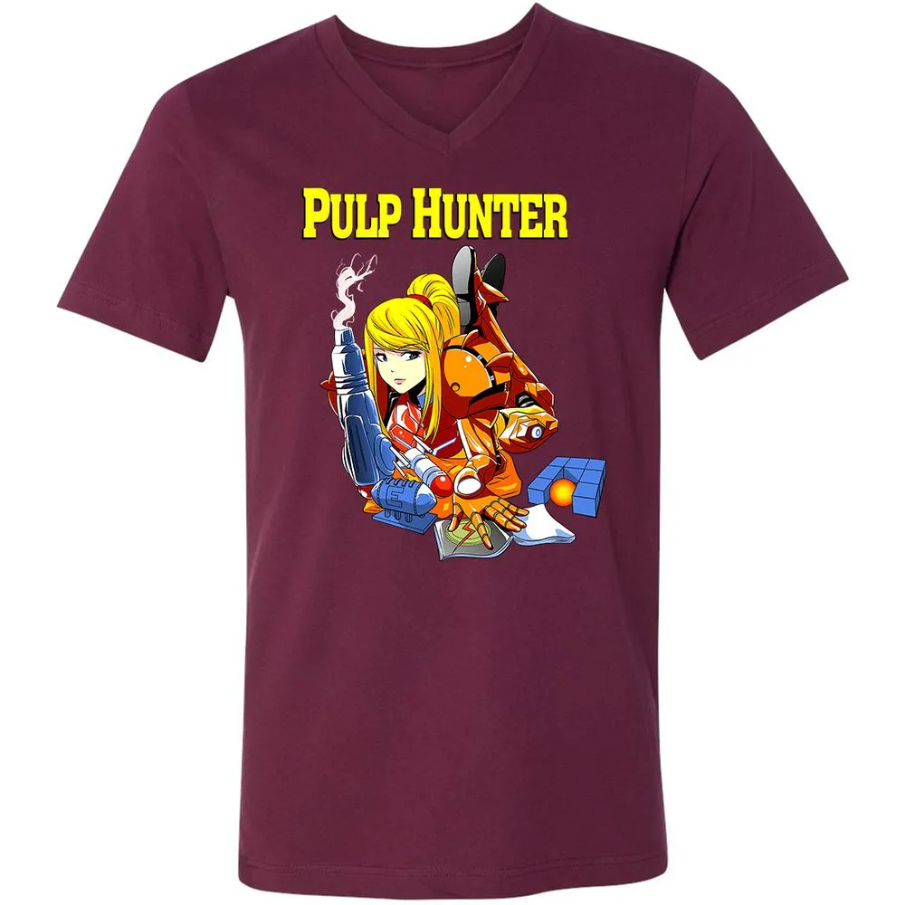 Unisex V-Neck T-Shirt - 8VS5FYD5 - Maroon - 6