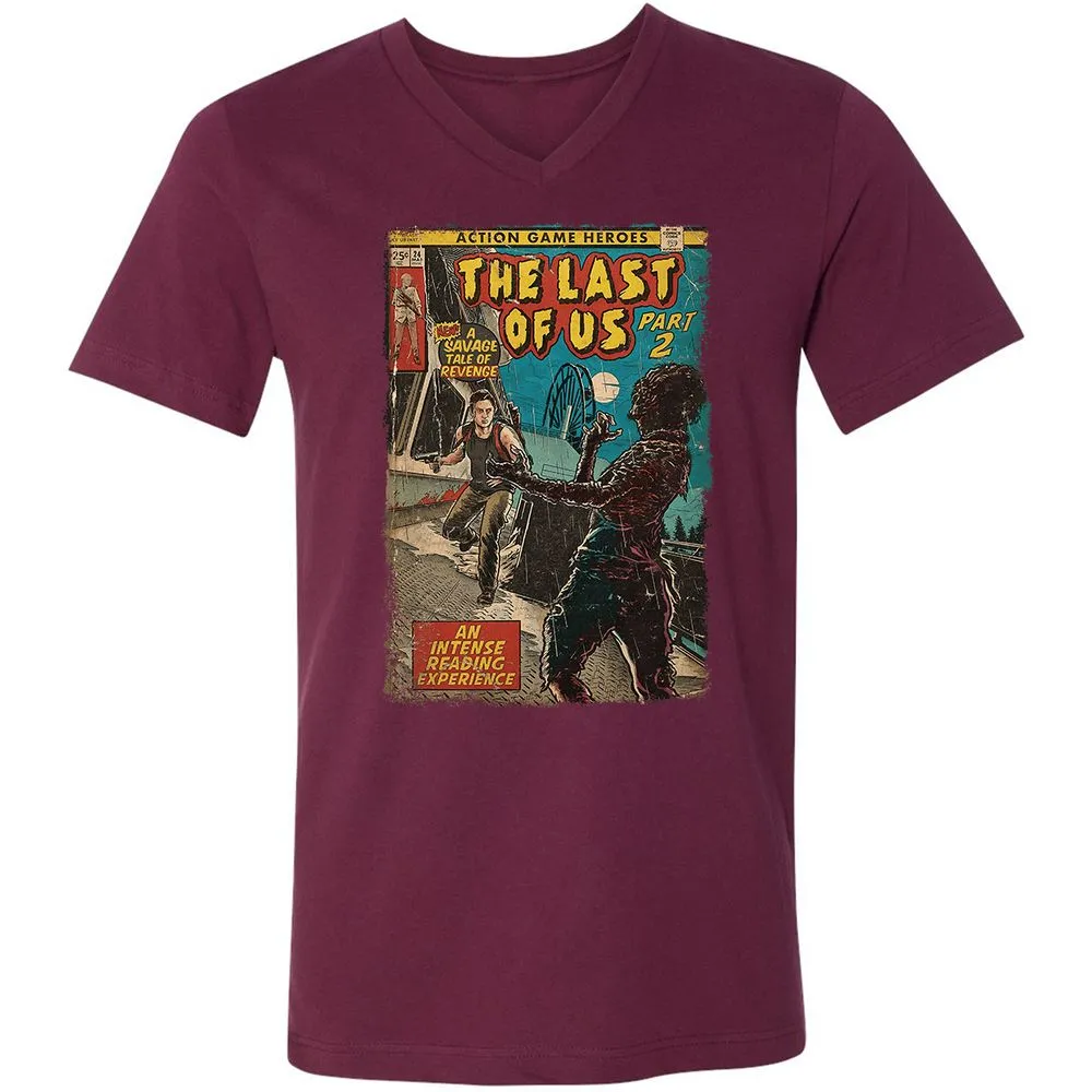 Unisex V-Neck T-Shirt - WPK3M4SE - Maroon - 6