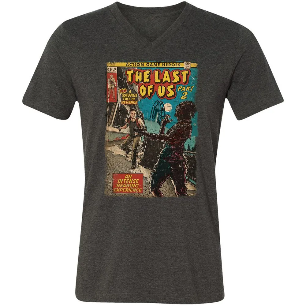 Unisex V-Neck T-Shirt - WPK3M4SE - Dark Grey Heather - 8