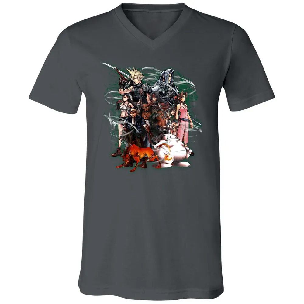 Unisex V-Neck T-Shirt - T1B15JH7 - Asphalt - 12