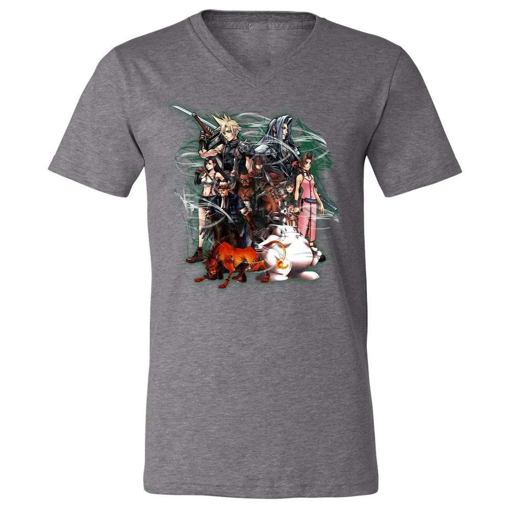 Unisex V-Neck T-Shirt - T1B15JH7 - Deep Heather - 13