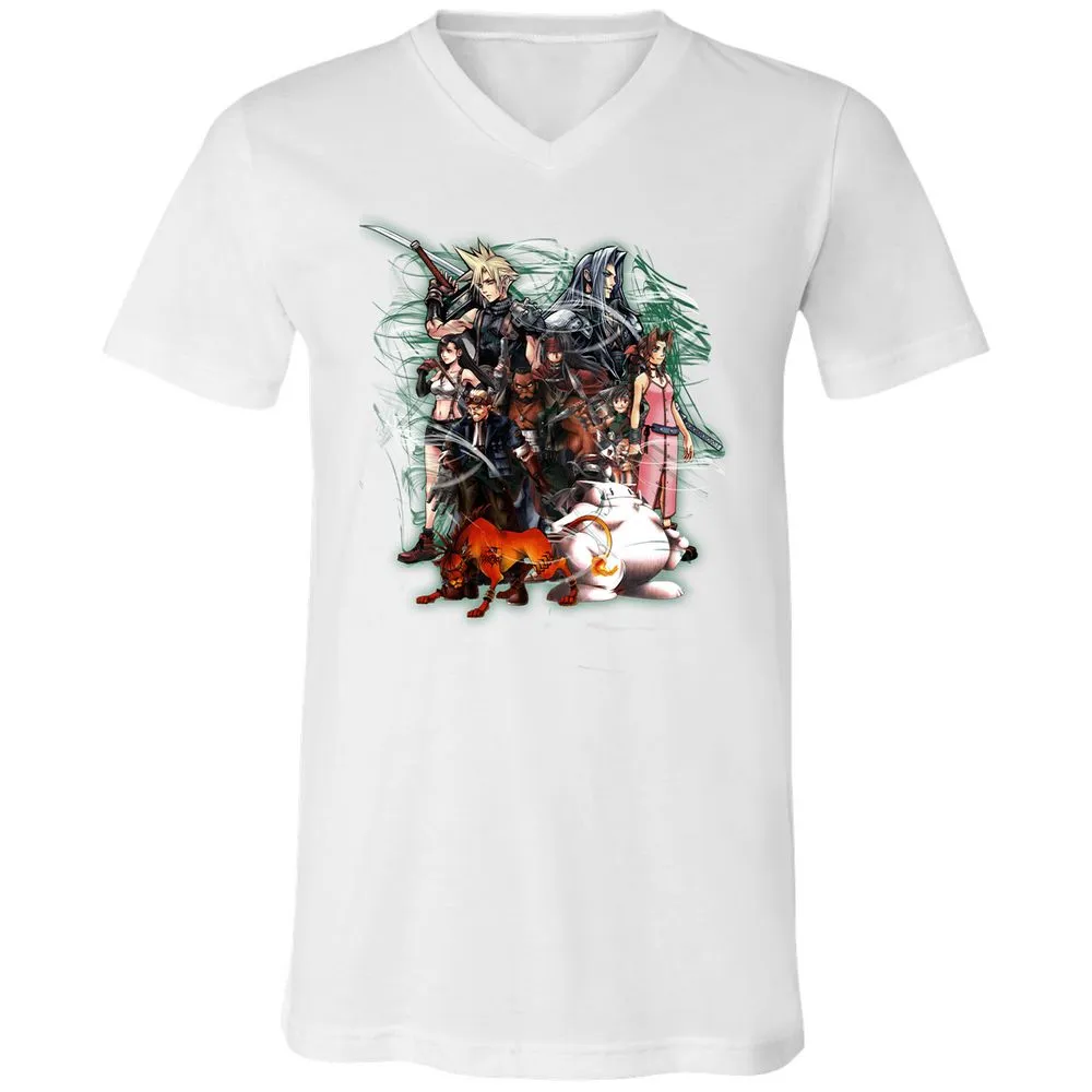 Unisex V-Neck T-Shirt - T1B15JH7 - White - 5