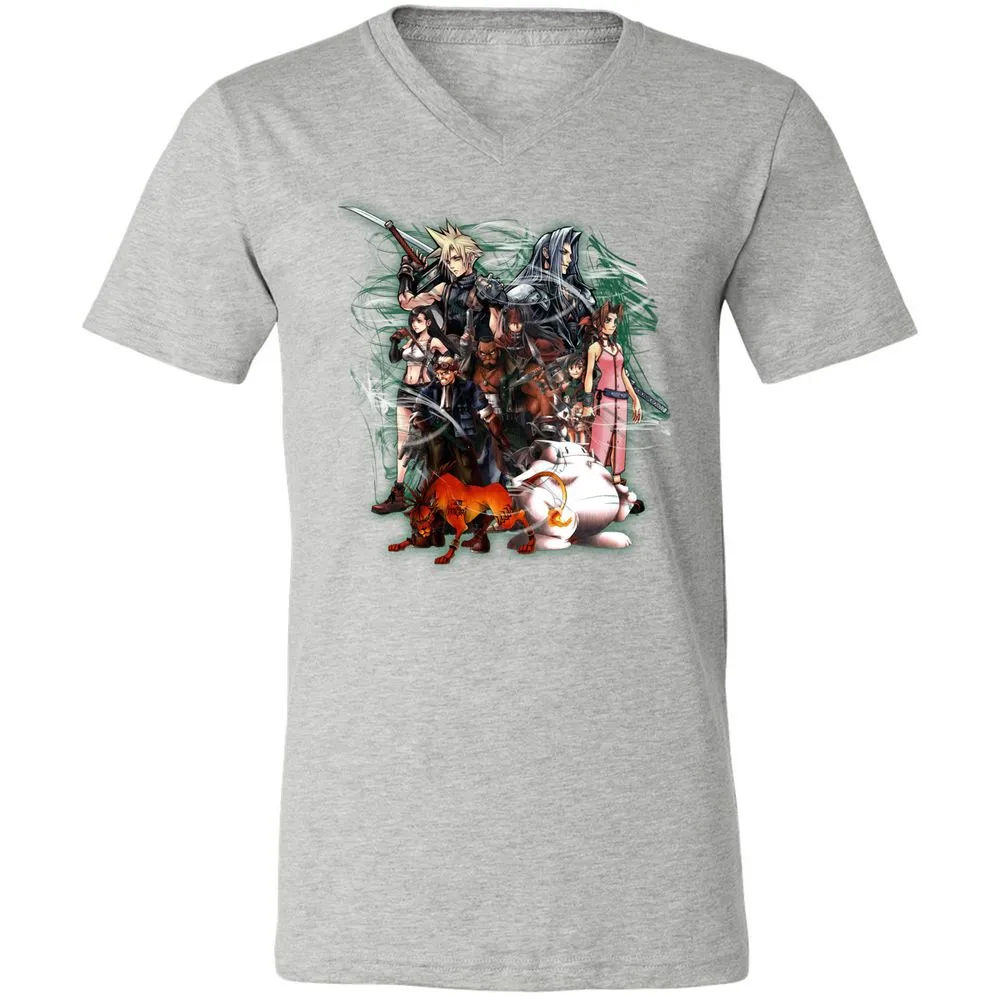 Unisex V-Neck T-Shirt - T1B15JH7 - Athletic Heather - 7