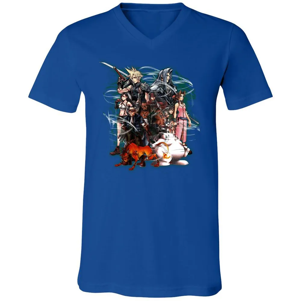 Unisex V-Neck T-Shirt - T1B15JH7 - True Royal - 4
