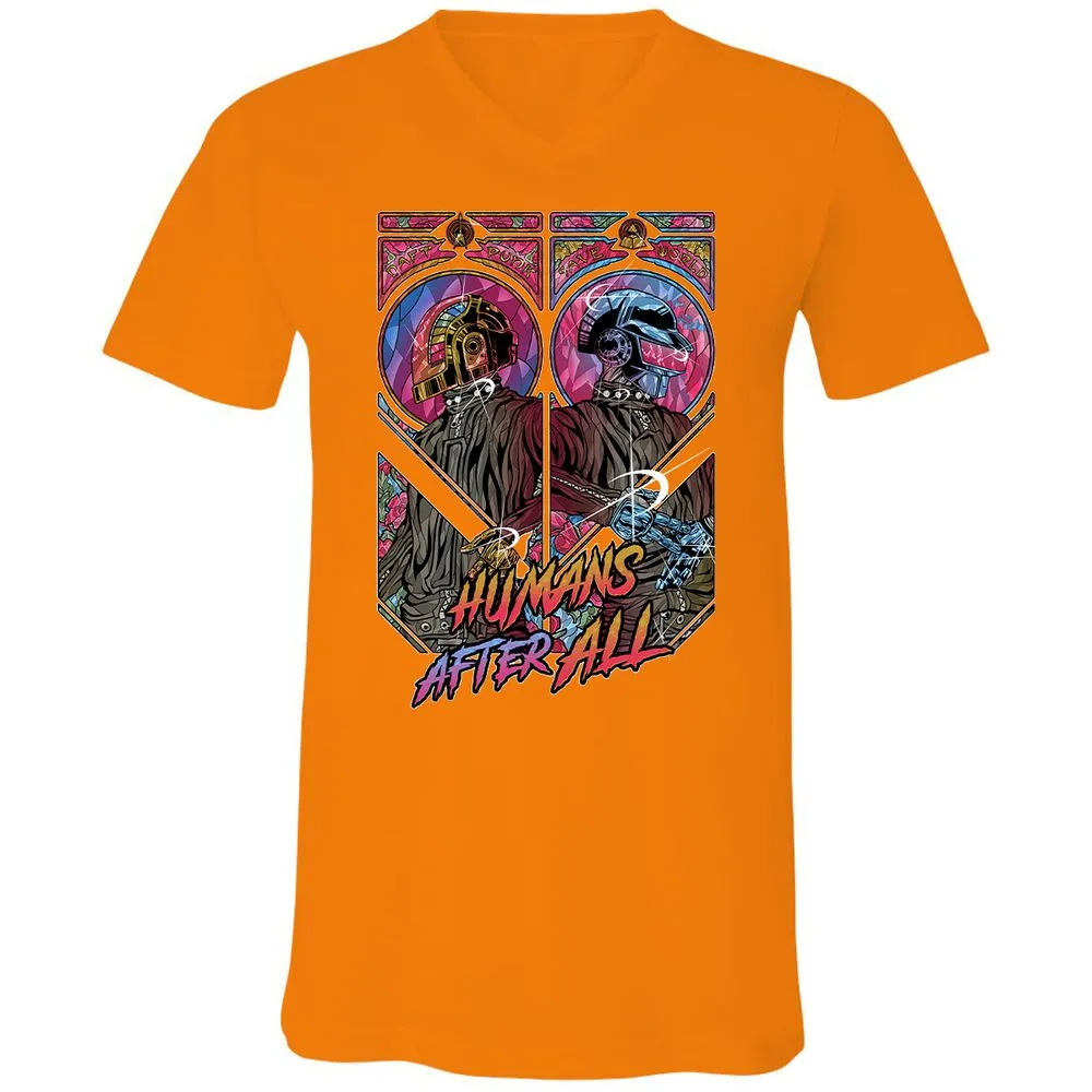 Unisex V-Neck T-Shirt - RLL1YKYK - Orange - 11