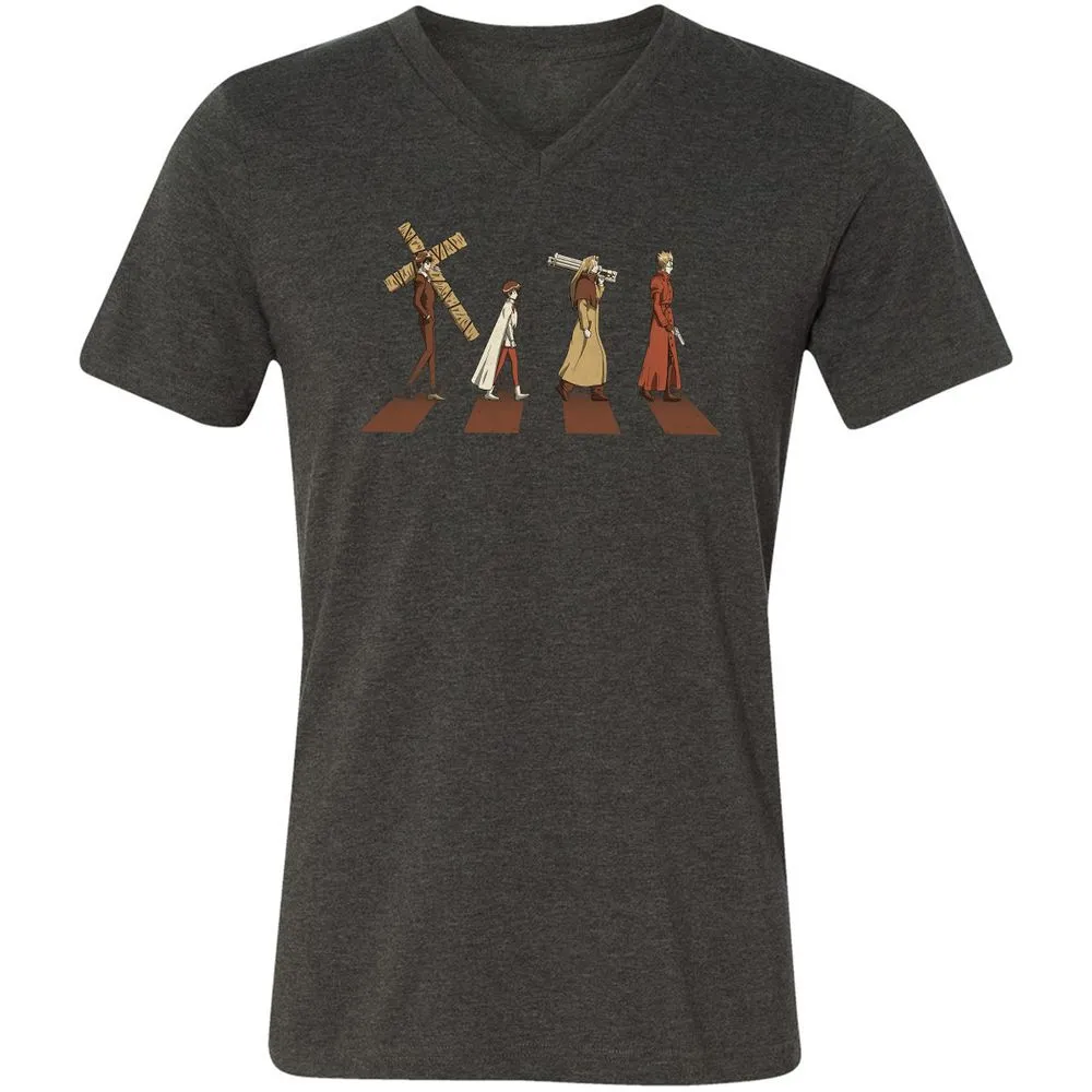 Unisex V-Neck T-Shirt - FL451L83 - Dark Grey Heather - 8