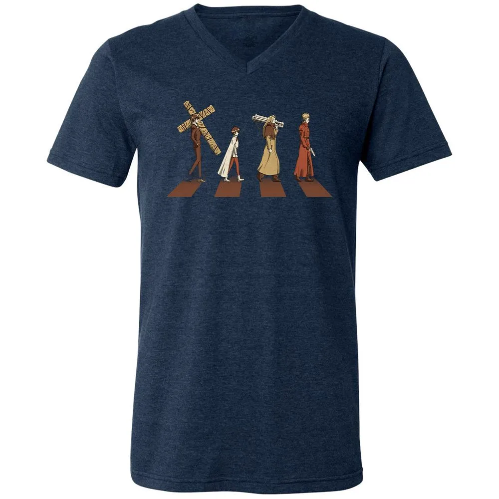 Unisex V-Neck T-Shirt - FL451L83 - Heather Navy - 15