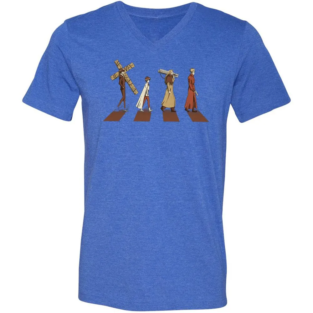 Unisex V-Neck T-Shirt - FL451L83 - Heather True Royal - 14