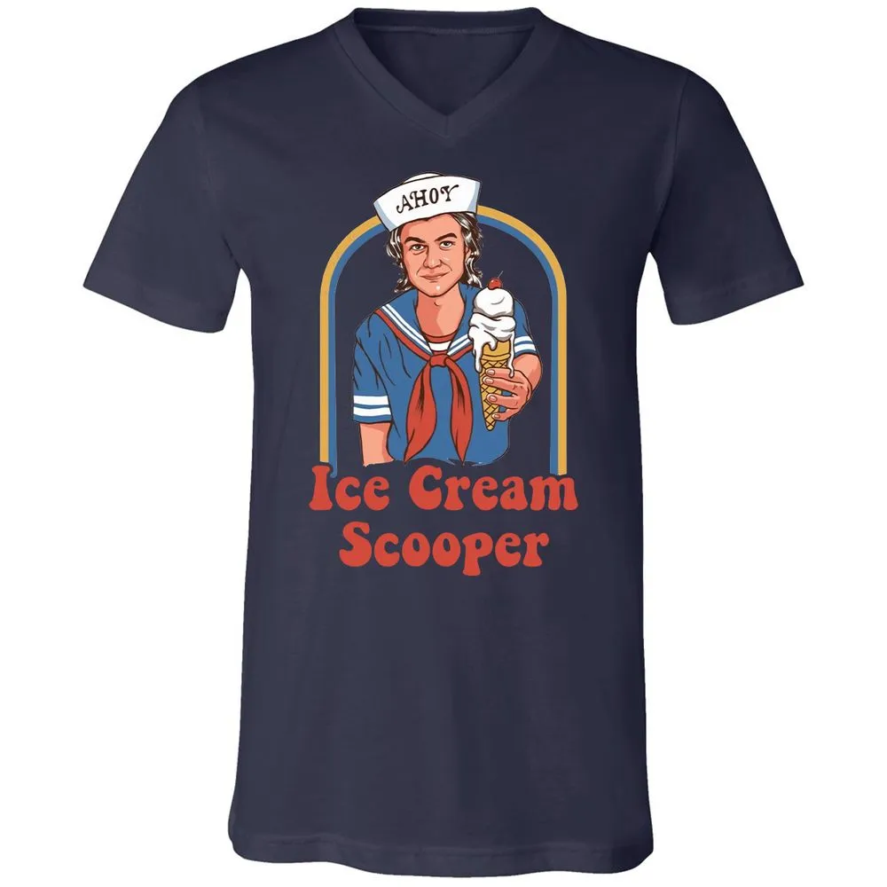 Unisex V-Neck T-Shirt - 7W7LL9UV - Navy - 2