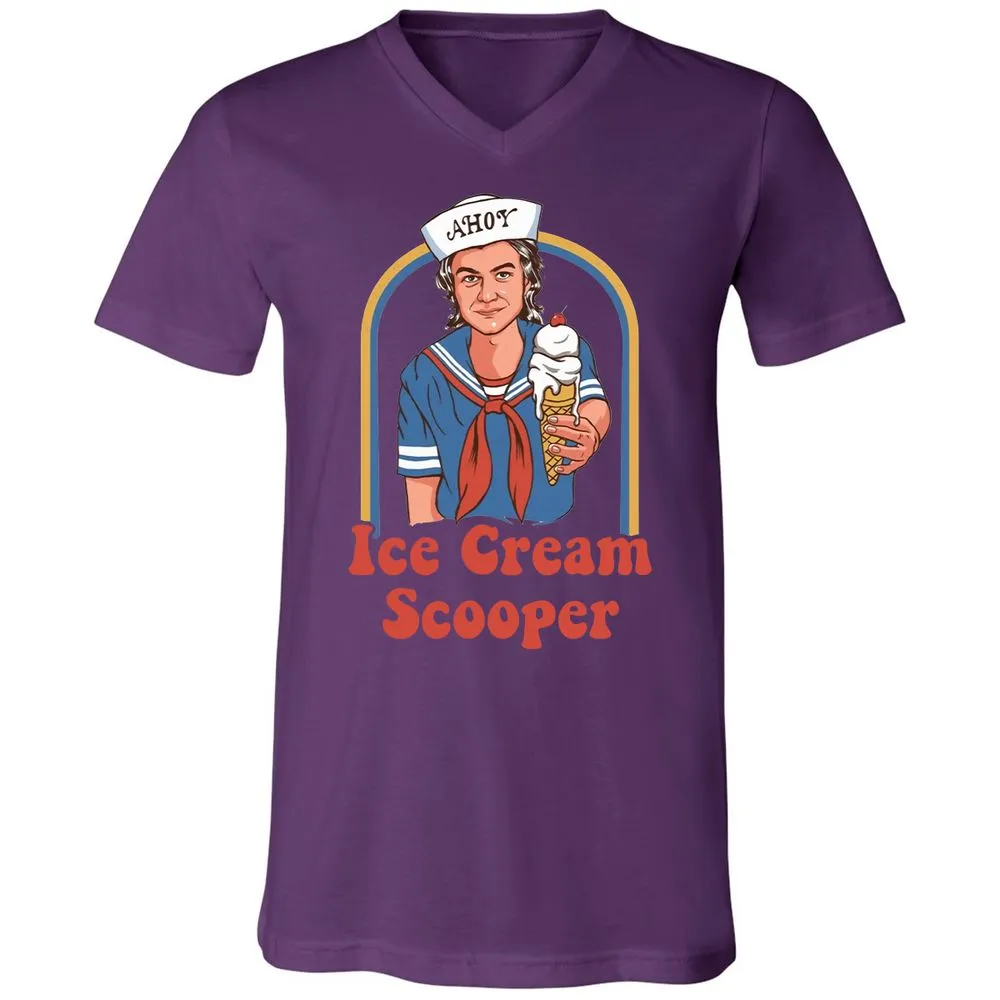 Unisex V-Neck T-Shirt - 7W7LL9UV - Team Purple - 9