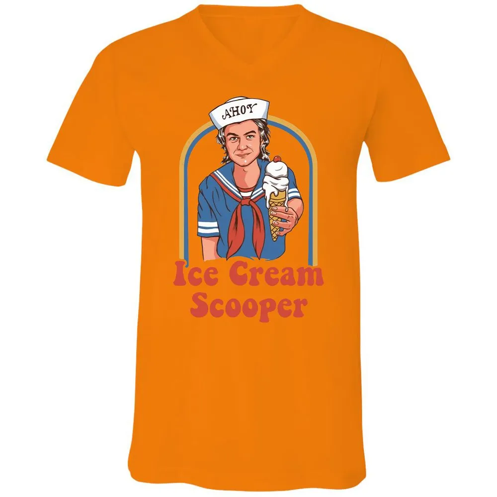 Unisex V-Neck T-Shirt - 7W7LL9UV - Orange - 11