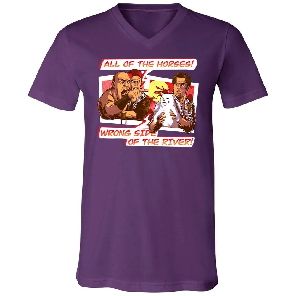 Unisex V-Neck T-Shirt - AZ8CQ8NF - Team Purple - 9