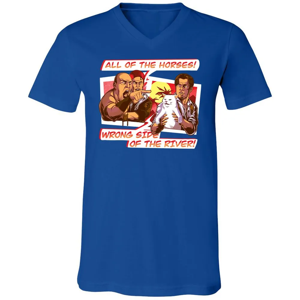 Unisex V-Neck T-Shirt - AZ8CQ8NF - True Royal - 4