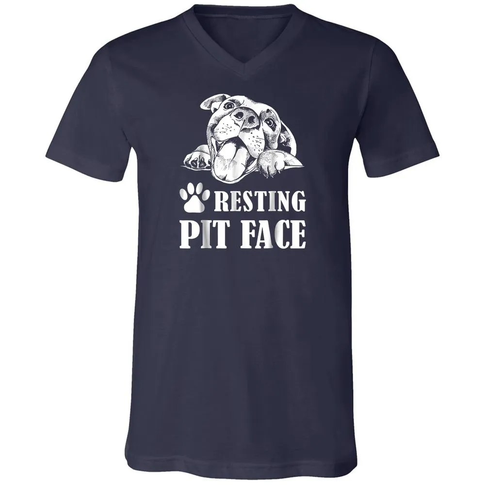 Unisex V-Neck T-Shirt - WX4MGCWH - Navy - 2