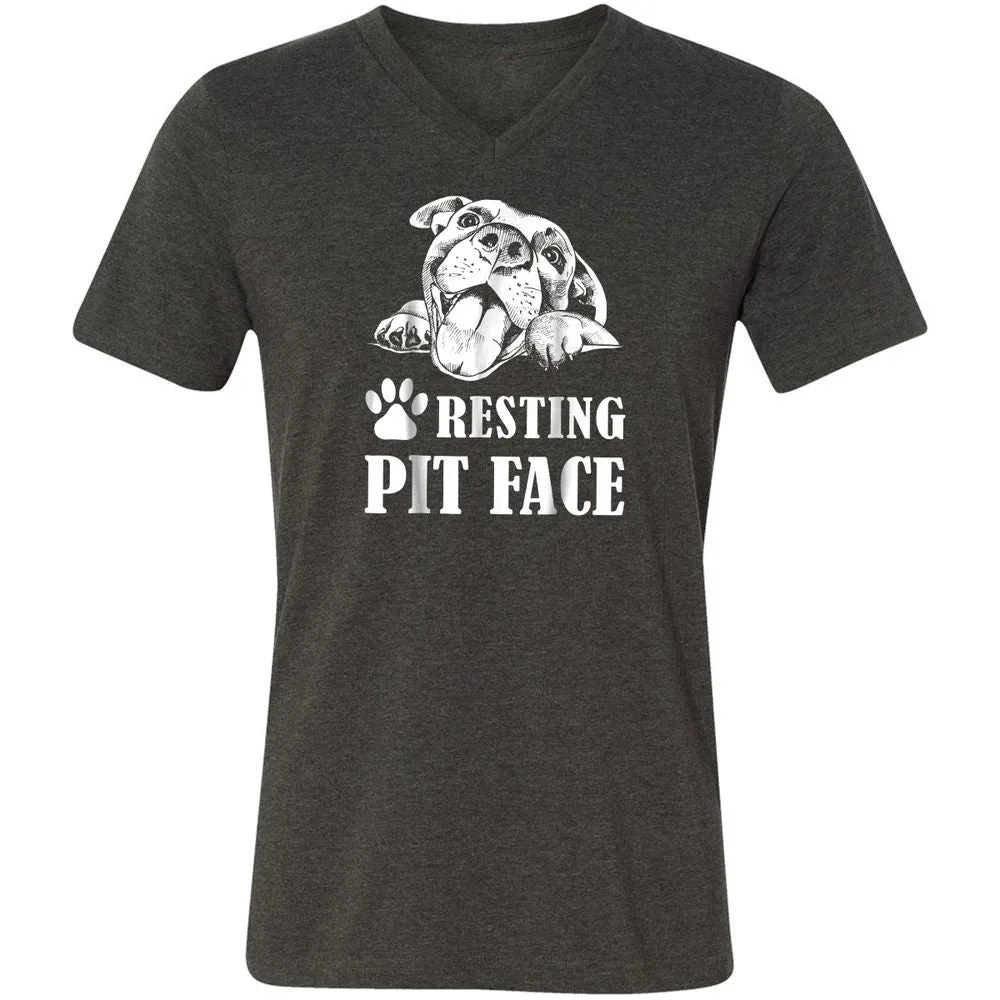 Unisex V-Neck T-Shirt - WX4MGCWH - Dark Grey Heather - 8