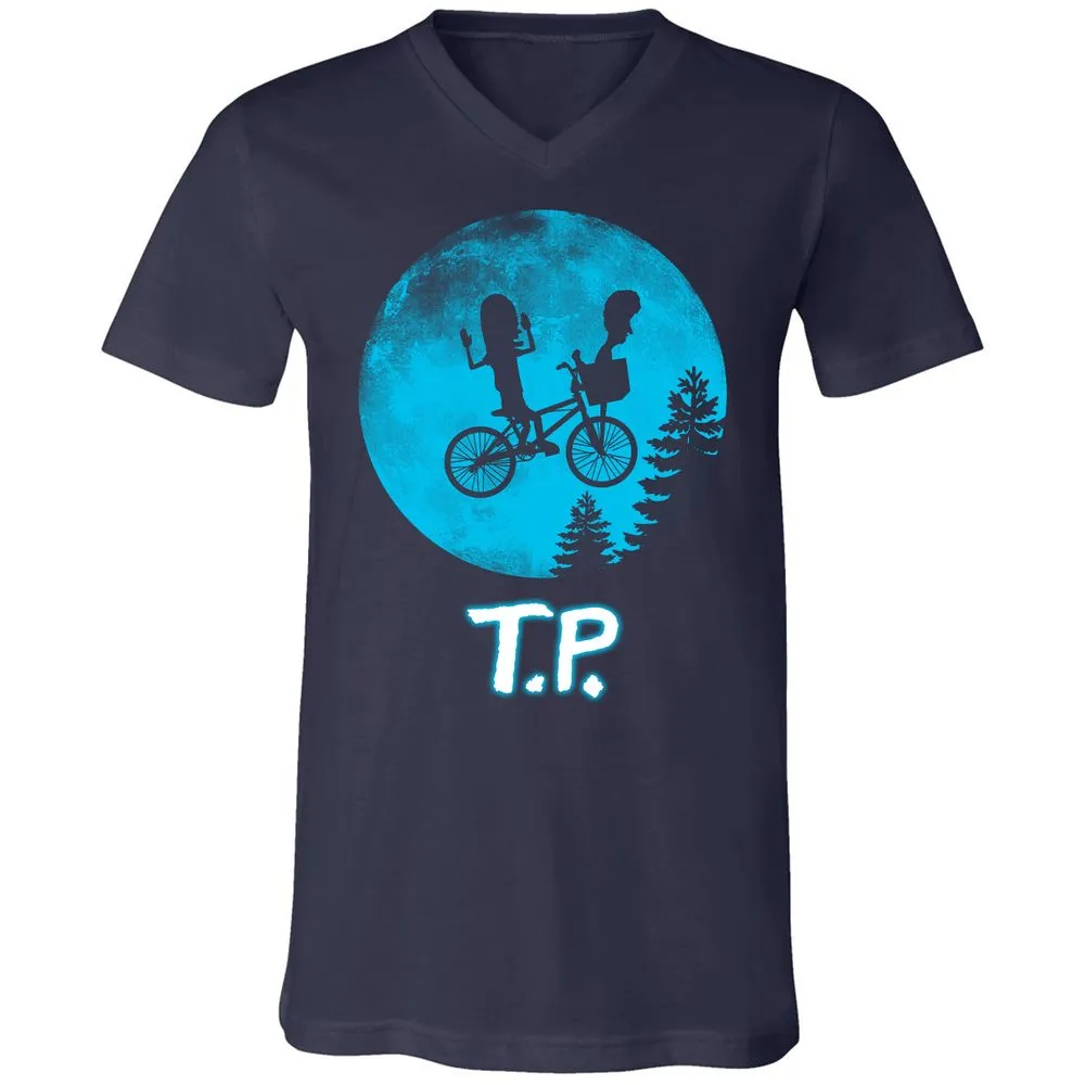 Unisex V-Neck T-Shirt - L9NZK168 - Navy - 2