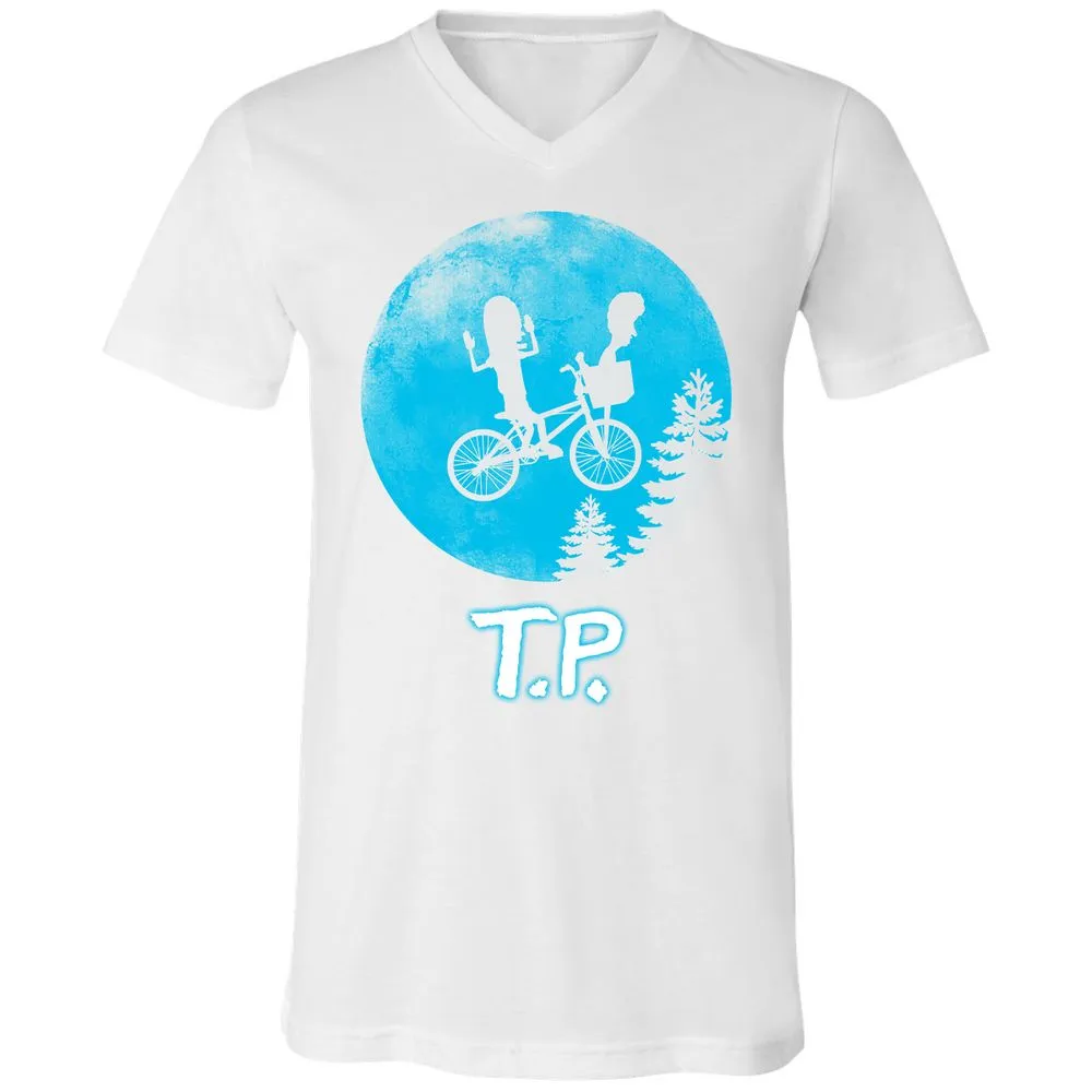 Unisex V-Neck T-Shirt - L9NZK168 - White - 5