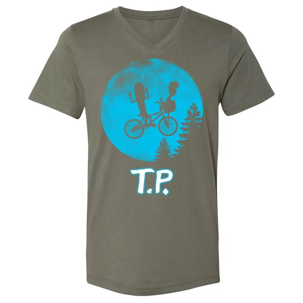 Unisex V-Neck T-Shirt - L9NZK168 - Military Green - 10