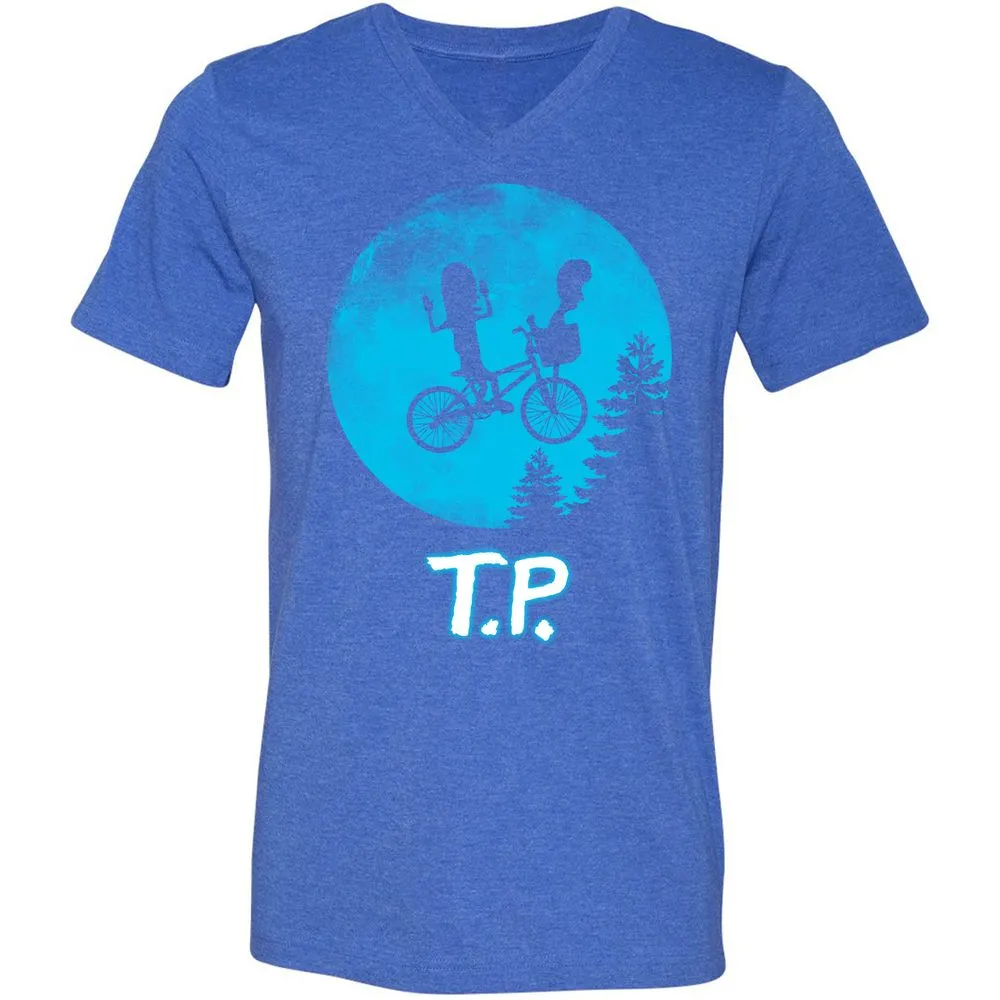 Unisex V-Neck T-Shirt - L9NZK168 - Heather True Royal - 14