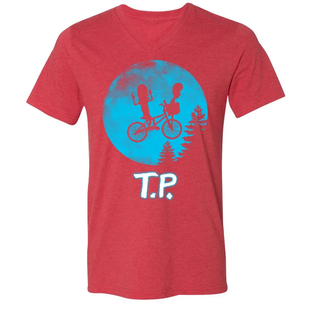Unisex V-Neck T-Shirt - L9NZK168 - Heather Red - 16