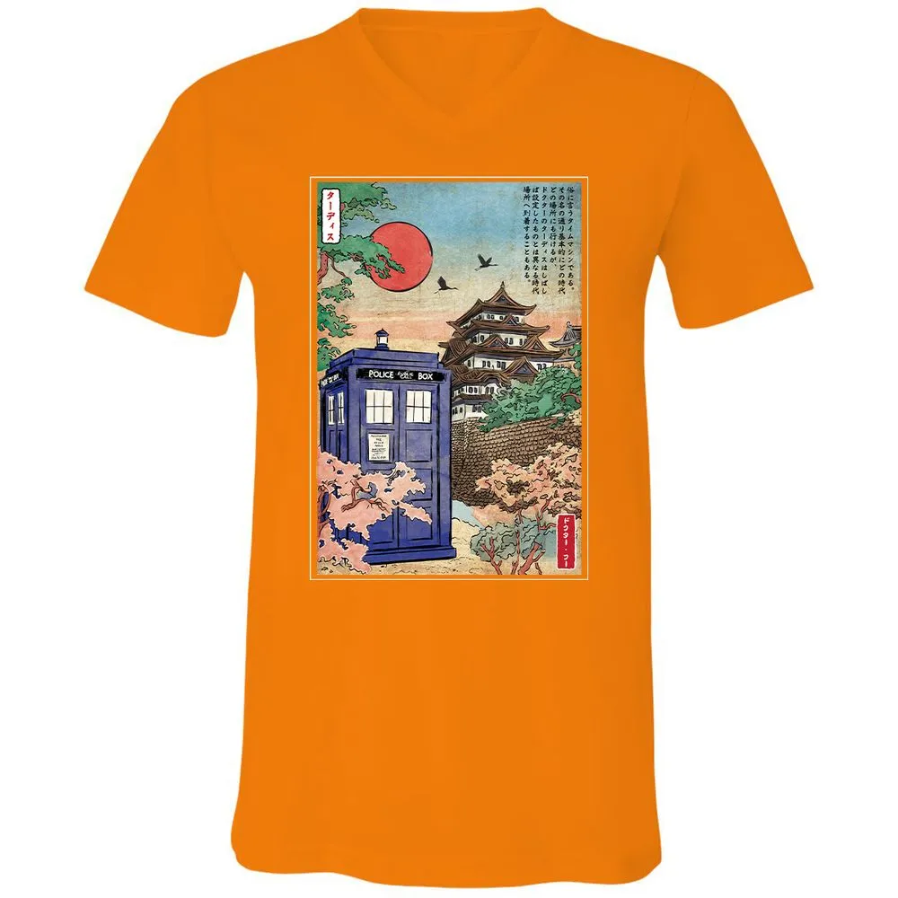 Unisex V-Neck T-Shirt - ZYRMQ3UV - Orange - 11