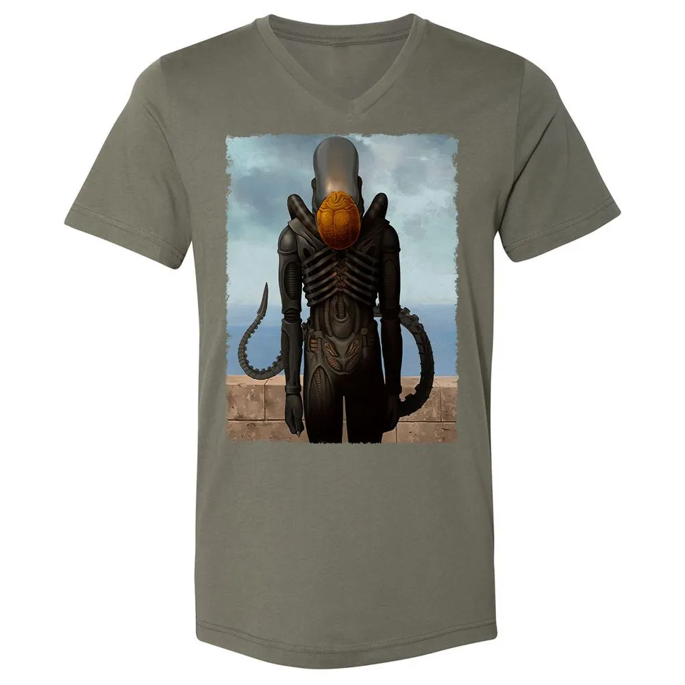 Unisex V-Neck T-Shirt - 46B89TEU - Military Green - 10