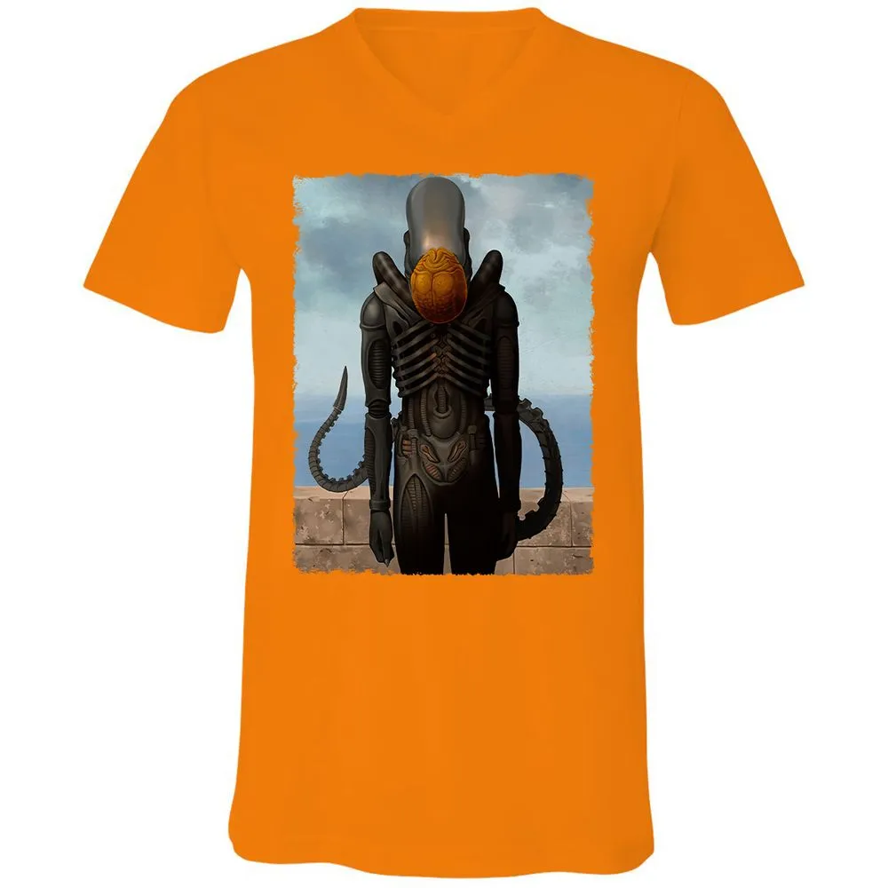 Unisex V-Neck T-Shirt - 46B89TEU - Orange - 11