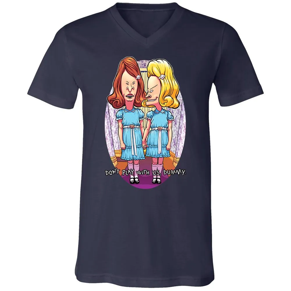 Unisex V-Neck T-Shirt - NZDT194K - Navy - 2