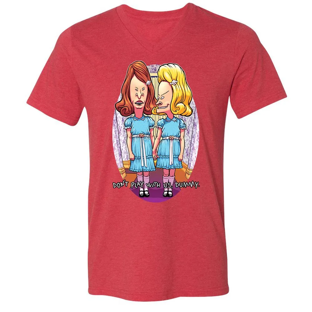 Unisex V-Neck T-Shirt - NZDT194K - Heather Red - 16