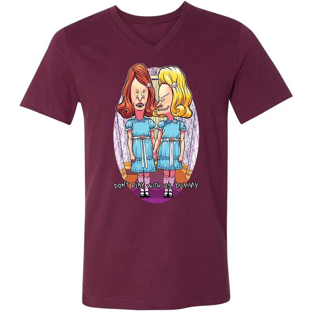 Unisex V-Neck T-Shirt - NZDT194K - Maroon - 6