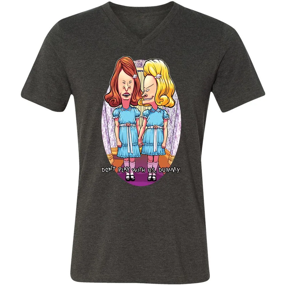 Unisex V-Neck T-Shirt - NZDT194K - Dark Grey Heather - 8