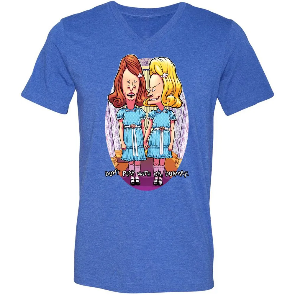 Unisex V-Neck T-Shirt - NZDT194K - Heather True Royal - 14