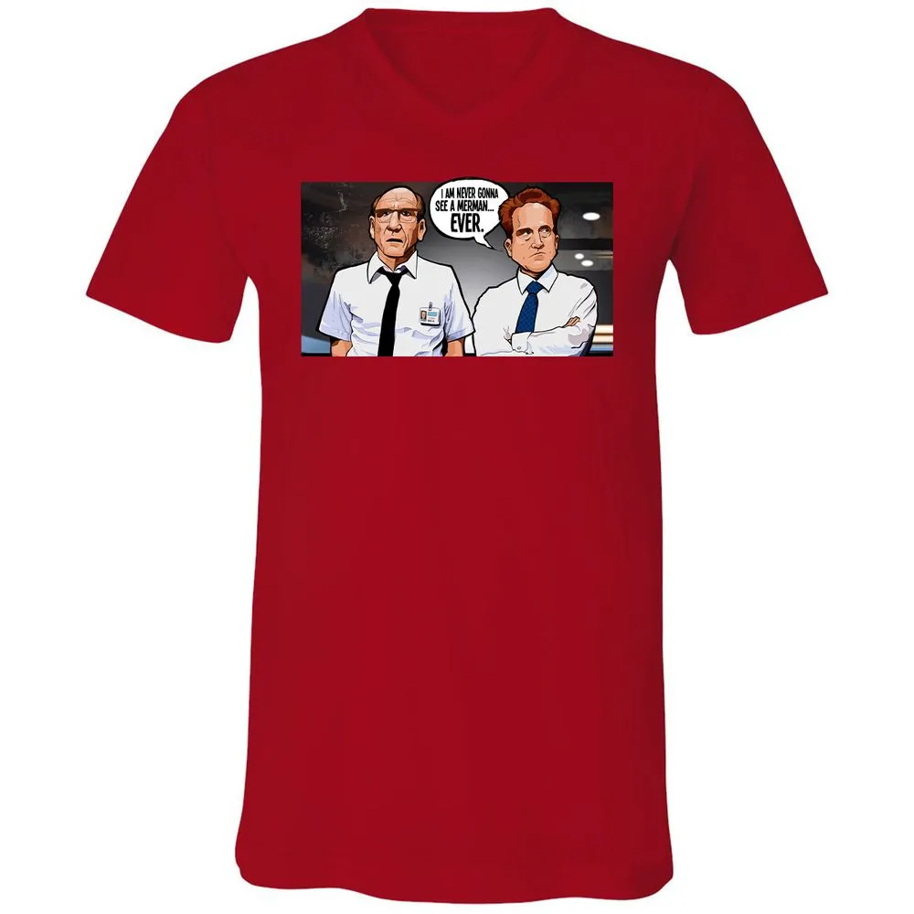 Unisex V-Neck T-Shirt - DQXVH9XS - Red - 3