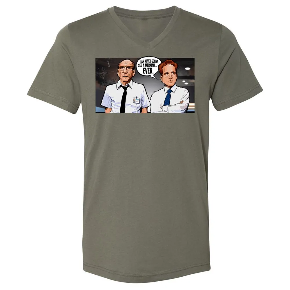 Unisex V-Neck T-Shirt - DQXVH9XS - Military Green - 10