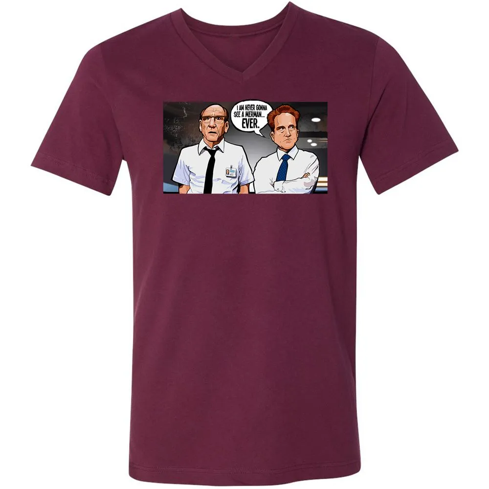 Unisex V-Neck T-Shirt - DQXVH9XS - Maroon - 6