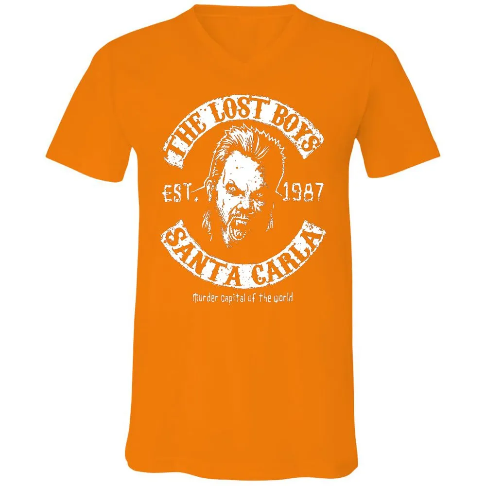 Unisex V-Neck T-Shirt - 3KN1HQJB - Orange - 11