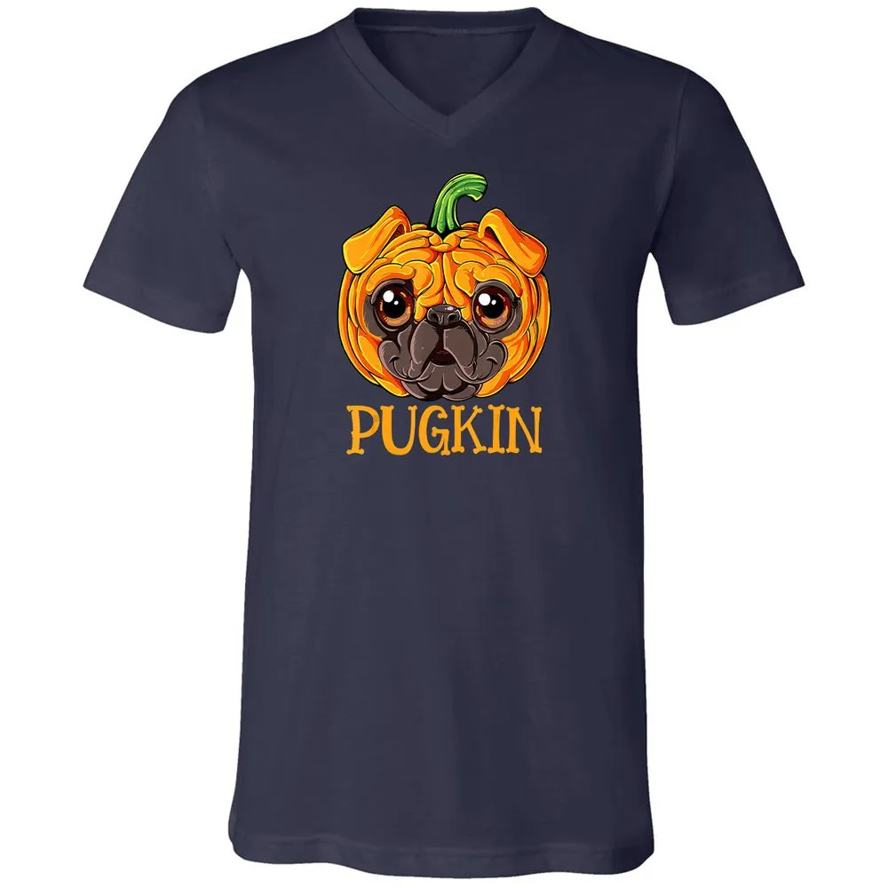 Unisex V-Neck T-Shirt - WGJYJFRY - Navy - 2