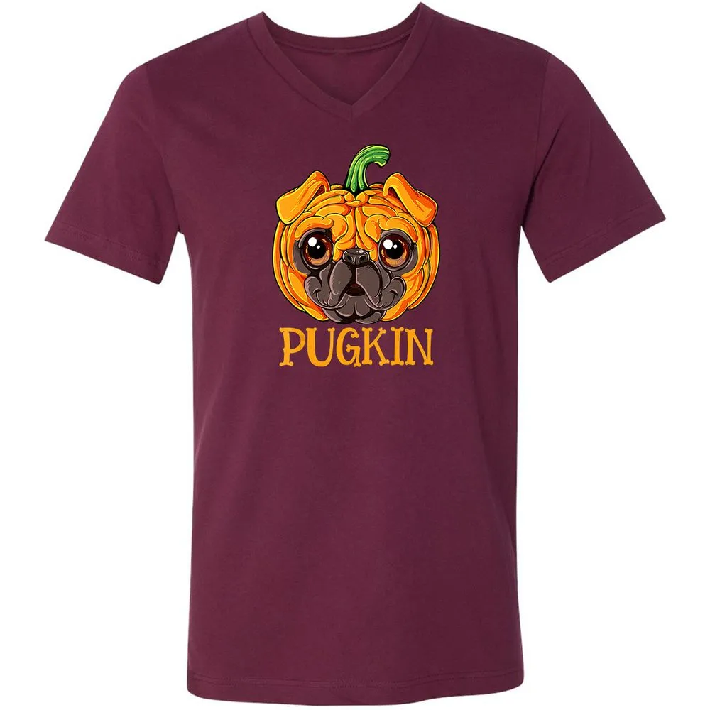 Unisex V-Neck T-Shirt - WGJYJFRY - Maroon - 6
