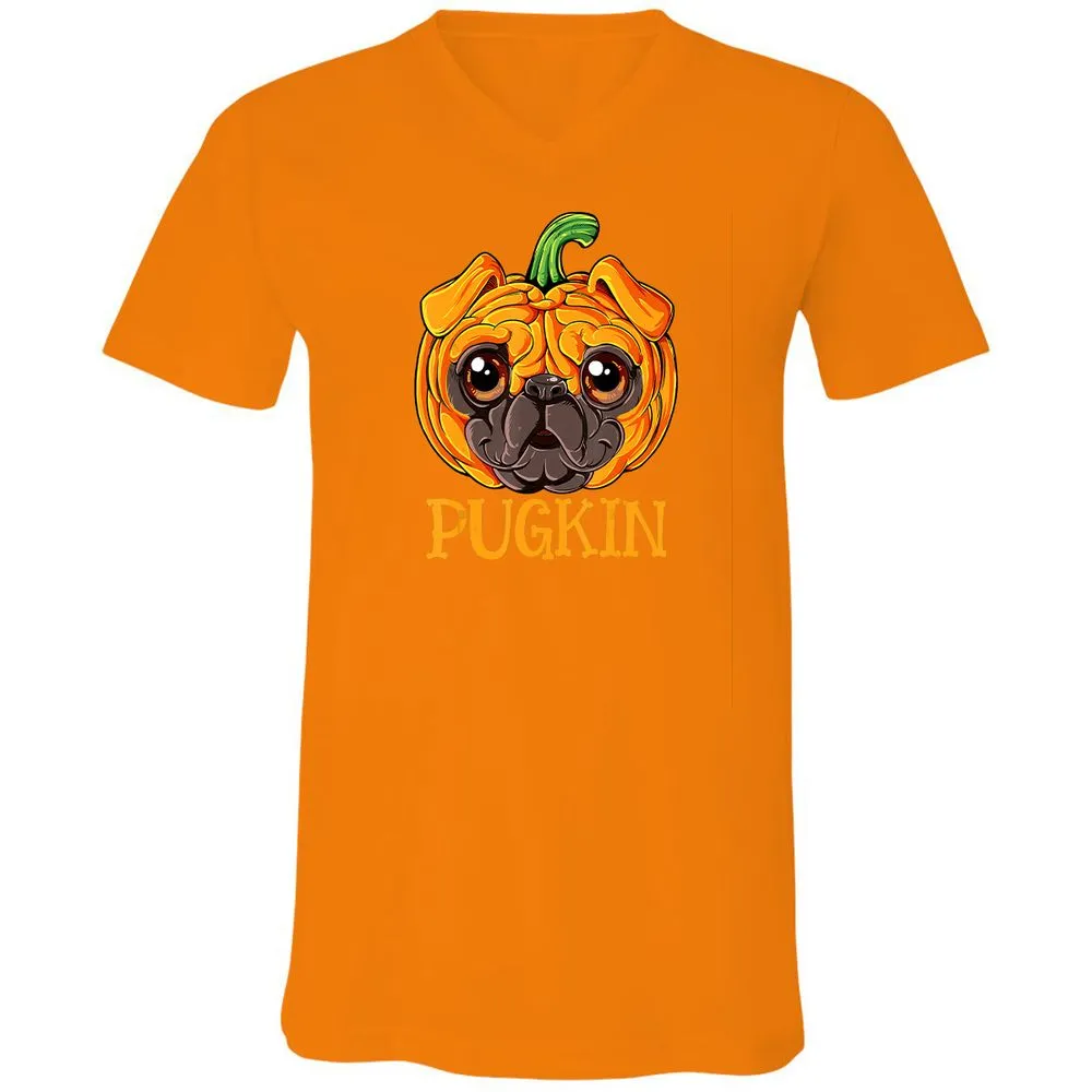 Unisex V-Neck T-Shirt - WGJYJFRY - Orange - 11
