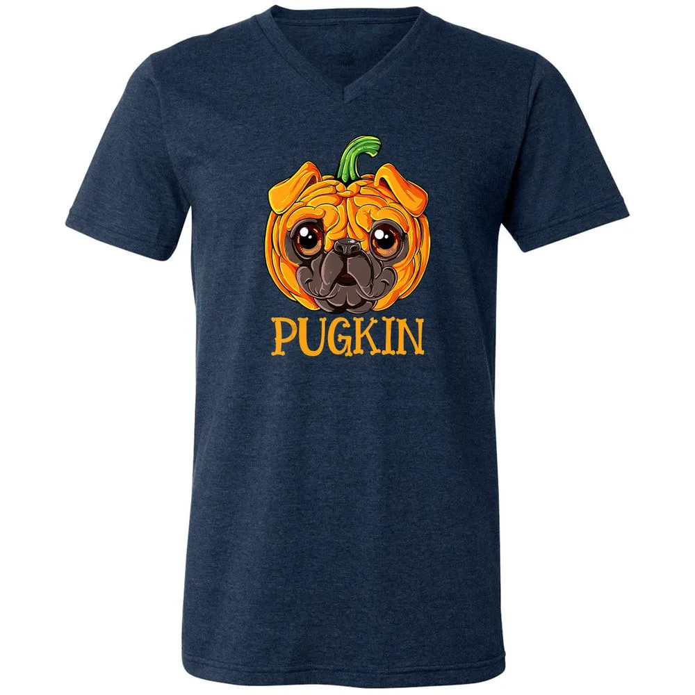 Unisex V-Neck T-Shirt - WGJYJFRY - Heather Navy - 15