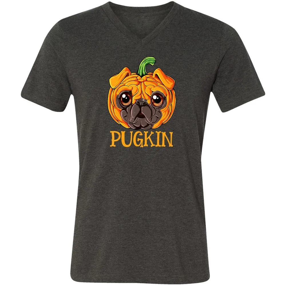 Unisex V-Neck T-Shirt - WGJYJFRY - Dark Grey Heather - 8
