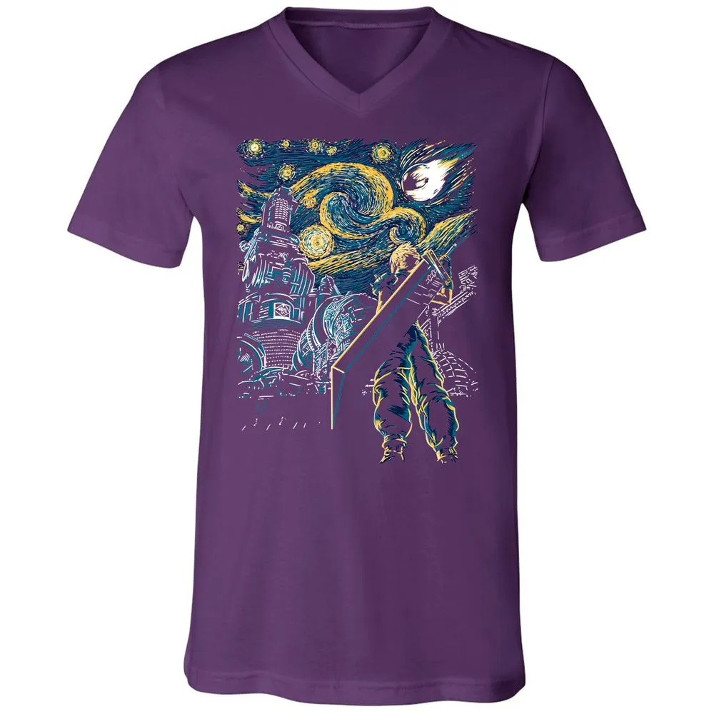 Unisex V-Neck T-Shirt - KHKSH84N - Team Purple - 9