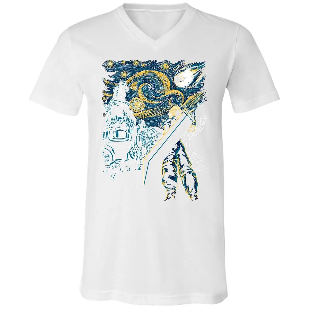 Unisex V-Neck T-Shirt - KHKSH84N - White - 5