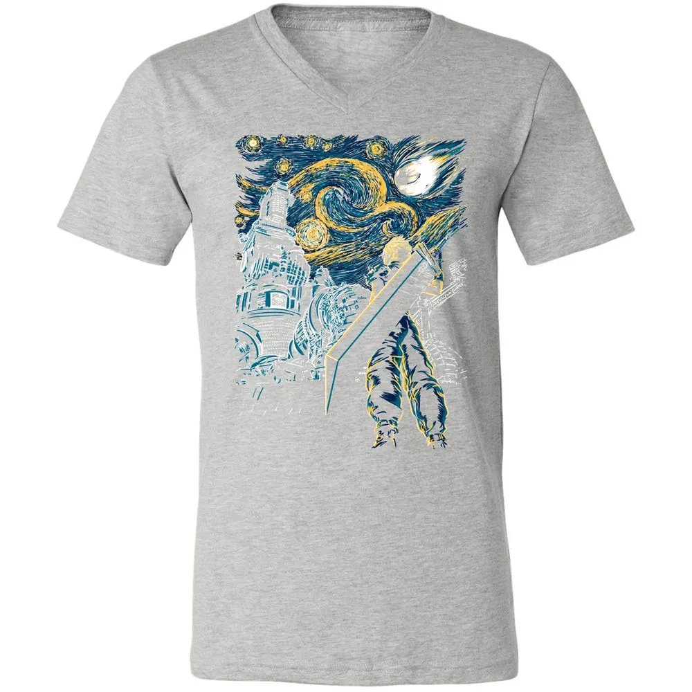 Unisex V-Neck T-Shirt - KHKSH84N - Athletic Heather - 7