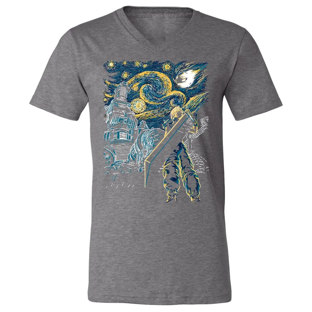 Unisex V-Neck T-Shirt - KHKSH84N - Deep Heather - 13
