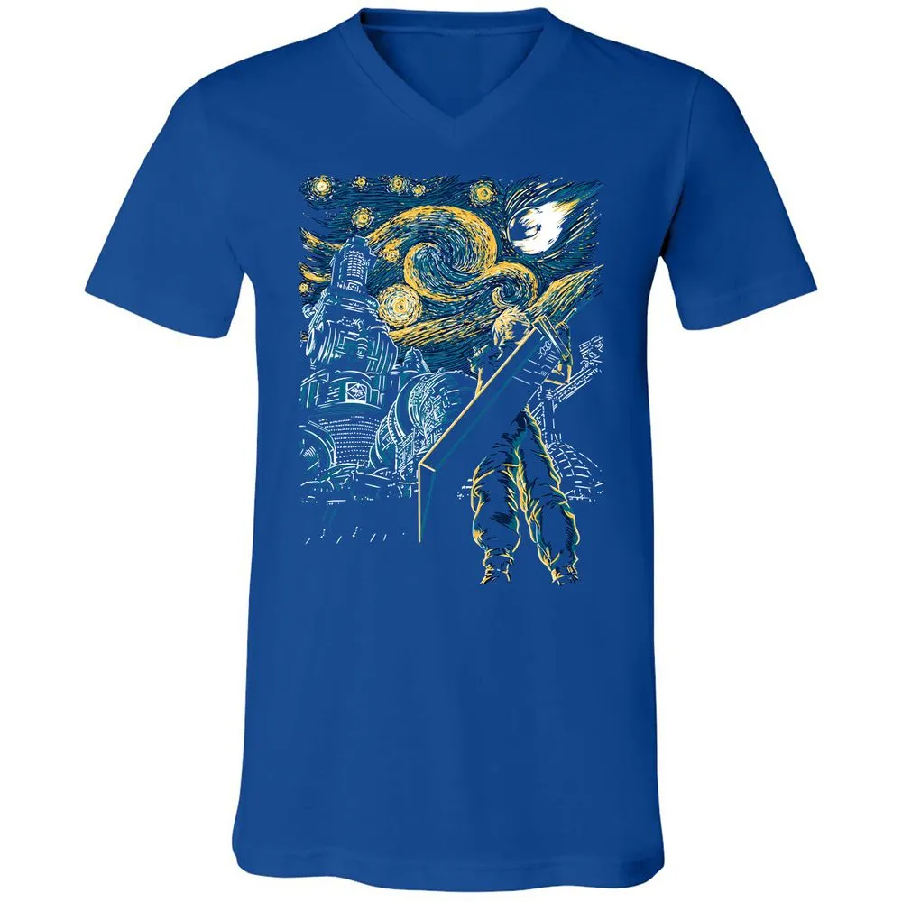 Unisex V-Neck T-Shirt - KHKSH84N - True Royal - 4